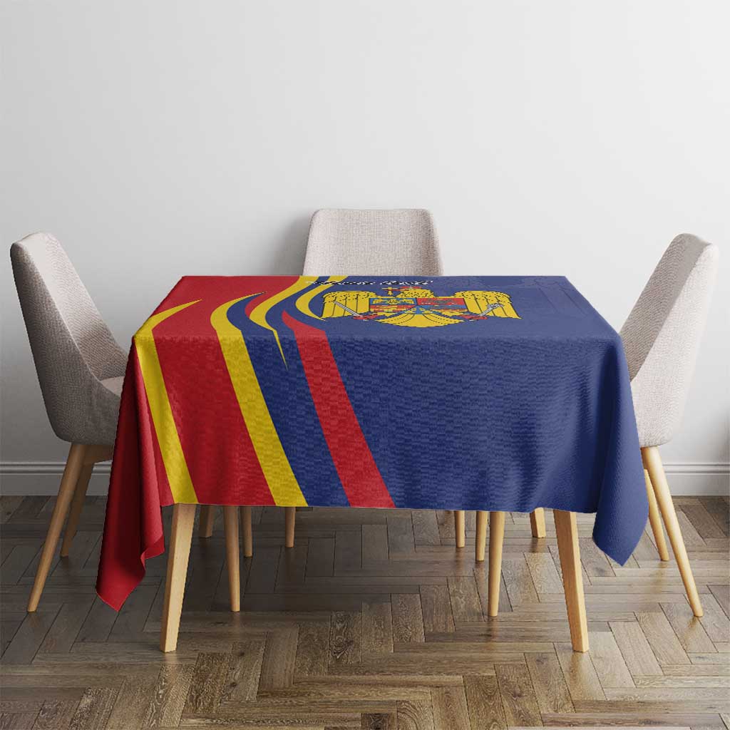 Romania Flag Day Personalized Tablecloth National Golden Eagle