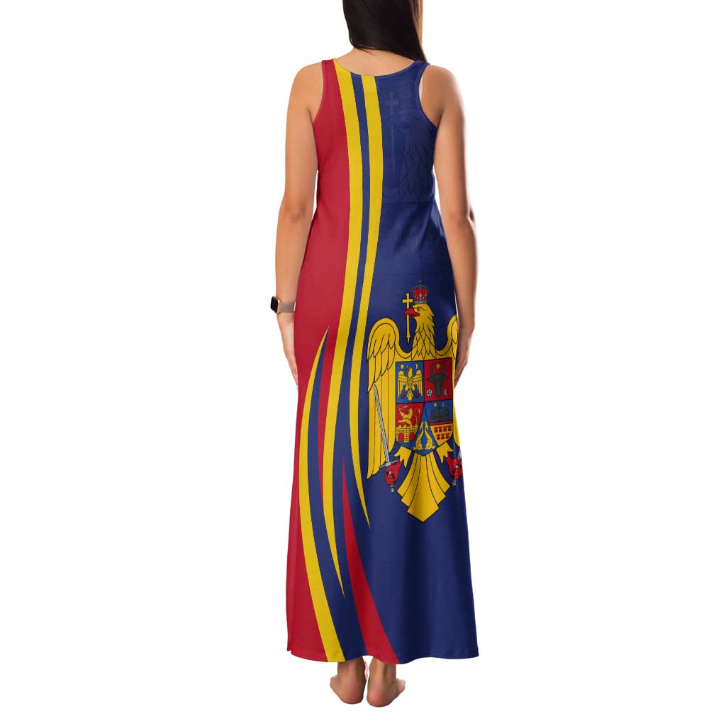 Romania Flag Day Personalized Tank Maxi Dress National Golden Eagle