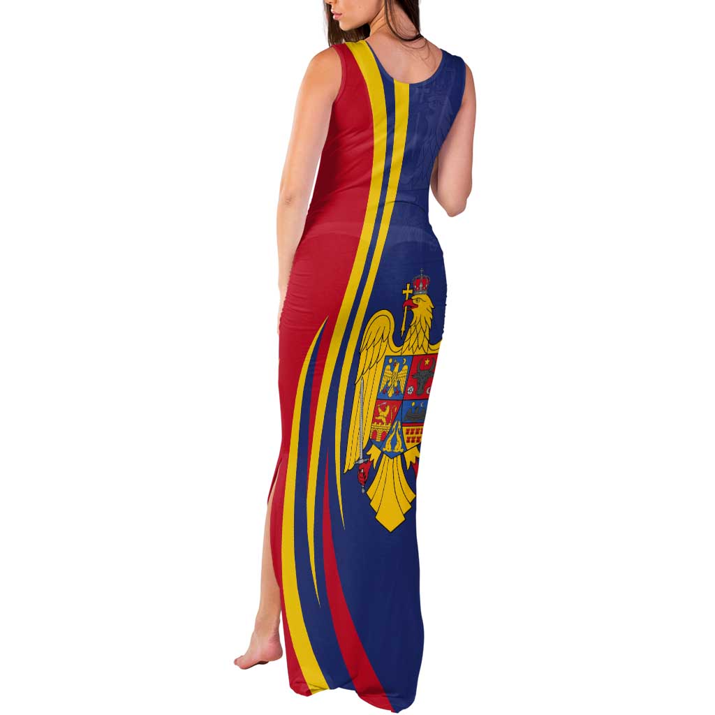 Romania Flag Day Personalized Tank Maxi Dress National Golden Eagle
