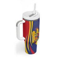 Romania Flag Day Personalized Tumbler With Handle National Golden Eagle