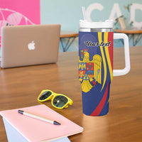 Romania Flag Day Personalized Tumbler With Handle National Golden Eagle