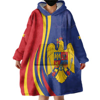 Romania Flag Day Personalized Wearable Blanket Hoodie National Golden Eagle