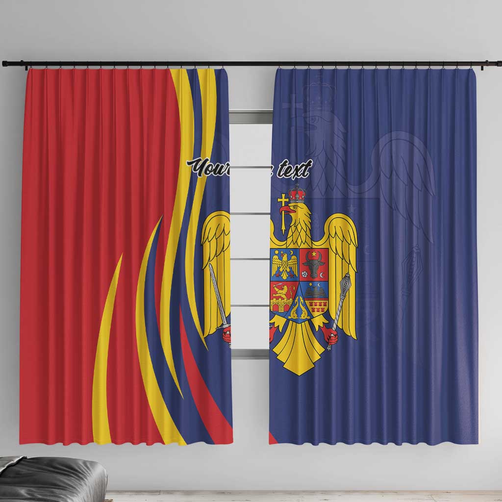 Romania Flag Day Personalized Window Curtain National Golden Eagle