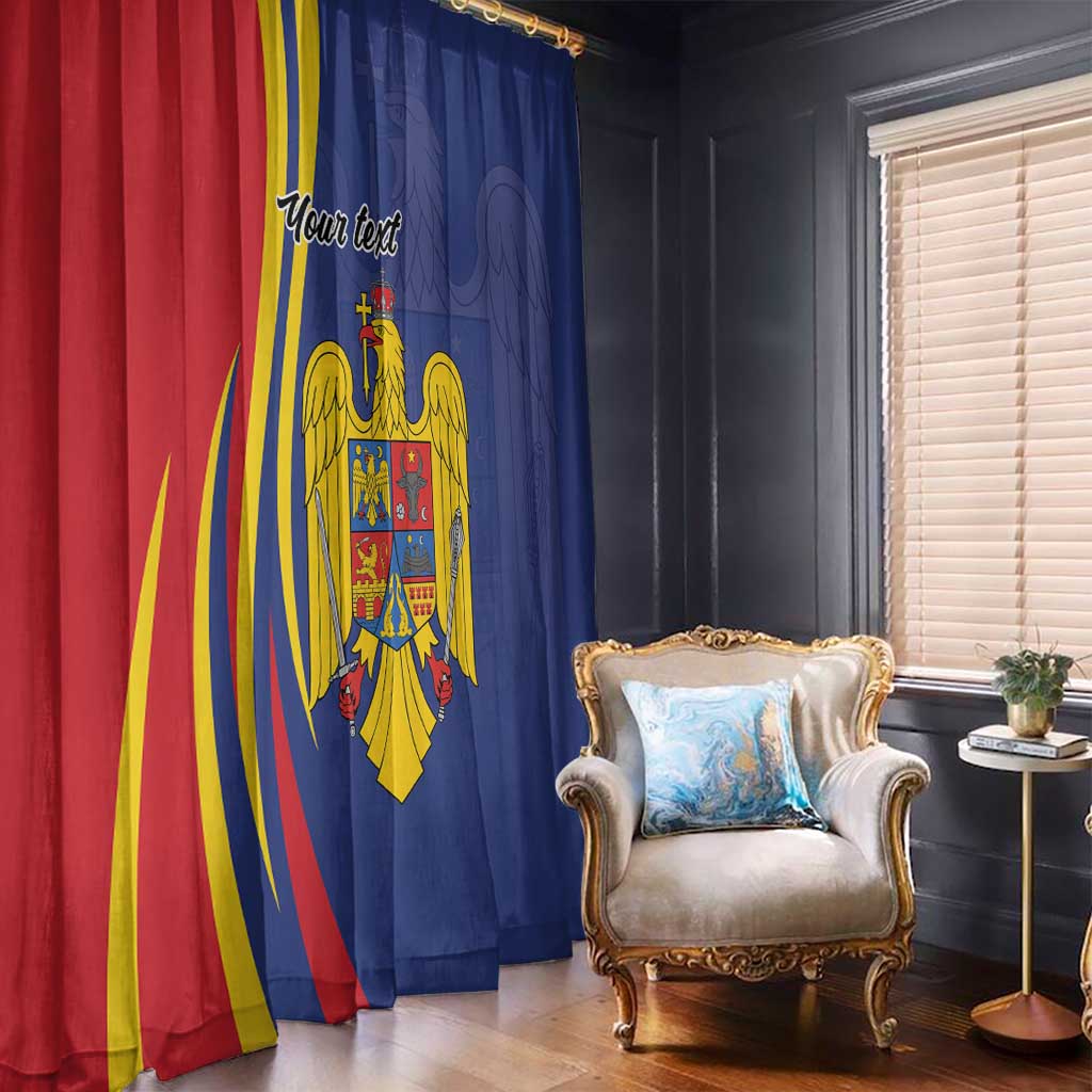 Romania Flag Day Personalized Window Curtain National Golden Eagle