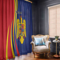 Romania Flag Day Personalized Window Curtain National Golden Eagle