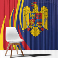 Romania Flag Day Personalized Window Curtain National Golden Eagle