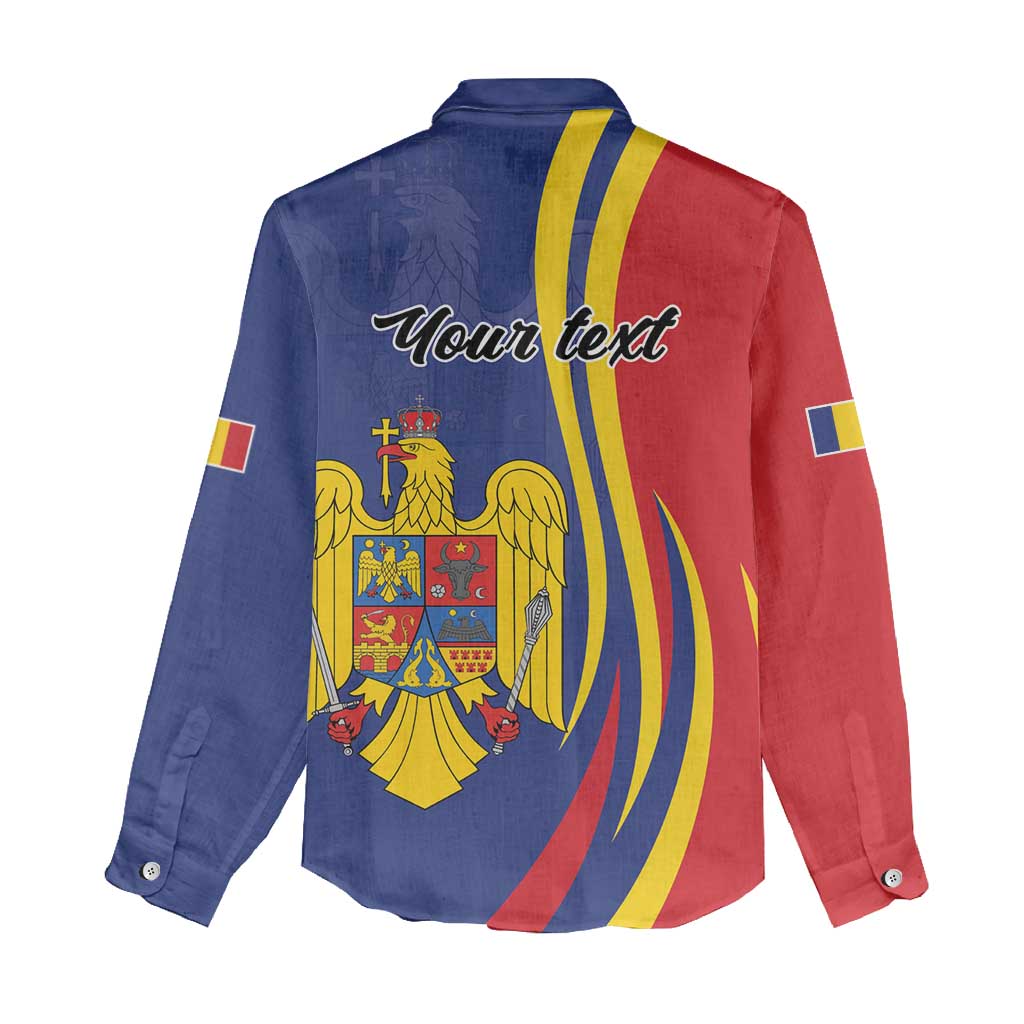 Romania Flag Day Personalized Women Casual Shirt National Golden Eagle