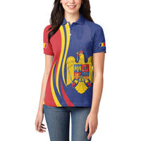 Romania Flag Day Personalized Women Polo Shirt National Golden Eagle