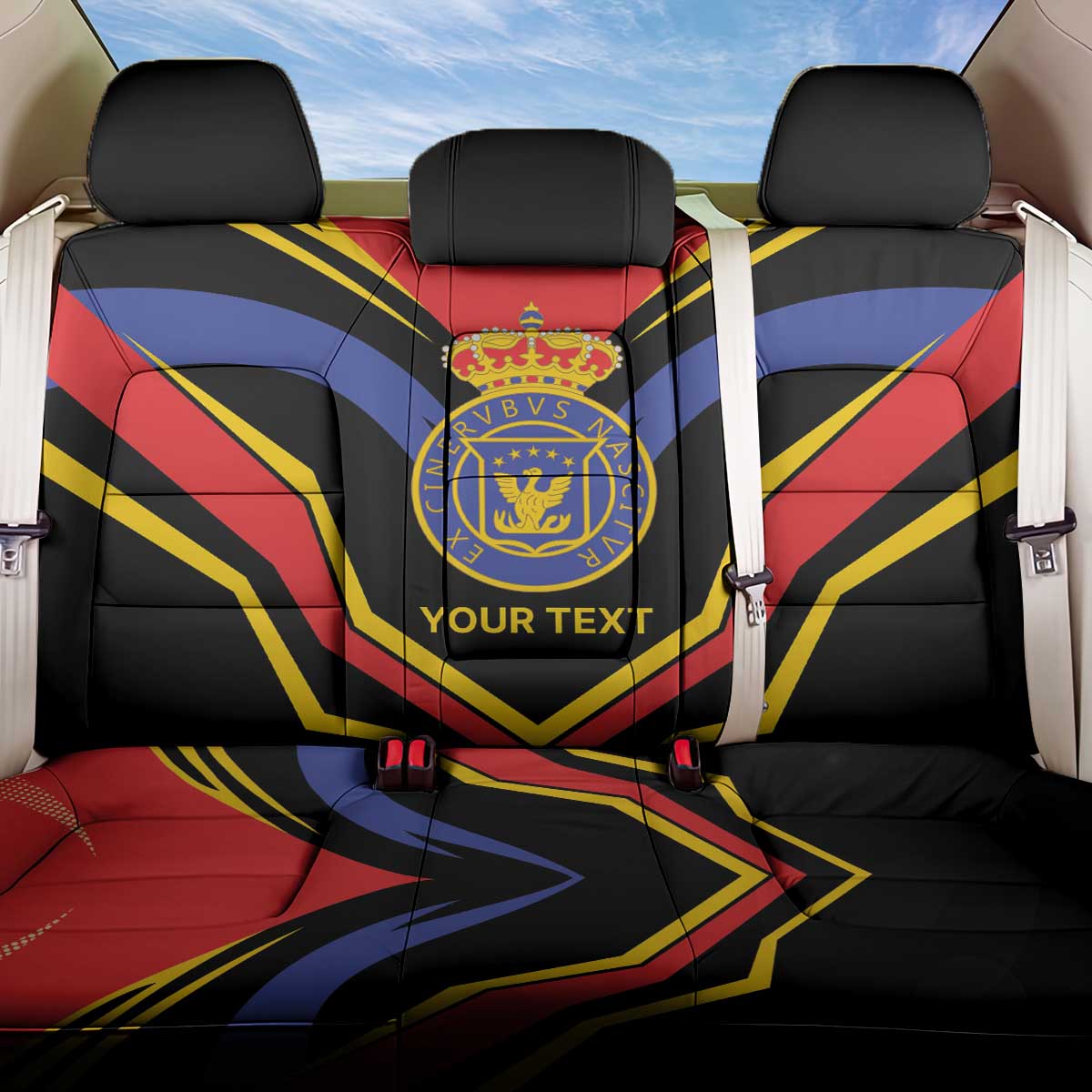 Haiti 1814-1820 Personalized Back Car Seat Cover Haitian Flag of the Kingdom
