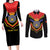 Haiti 1814-1820 Personalized Couples Matching Long Sleeve Bodycon Dress and Long Sleeve Button Shirt Haitian Flag of the Kingdom