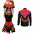 Haiti 1814-1820 Personalized Couples Matching Mermaid Dress and Long Sleeve Button Shirt Haitian Flag of the Kingdom