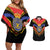 Haiti 1814-1820 Personalized Couples Matching Off Shoulder Short Dress and Hawaiian Shirt Haitian Flag of the Kingdom