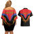 Haiti 1814-1820 Personalized Couples Matching Off Shoulder Short Dress and Hawaiian Shirt Haitian Flag of the Kingdom