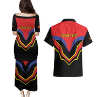 Haiti 1814-1820 Personalized Couples Matching Puletasi and Hawaiian Shirt Haitian Flag of the Kingdom