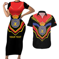 Haiti 1814-1820 Personalized Couples Matching Short Sleeve Bodycon Dress and Hawaiian Shirt Haitian Flag of the Kingdom