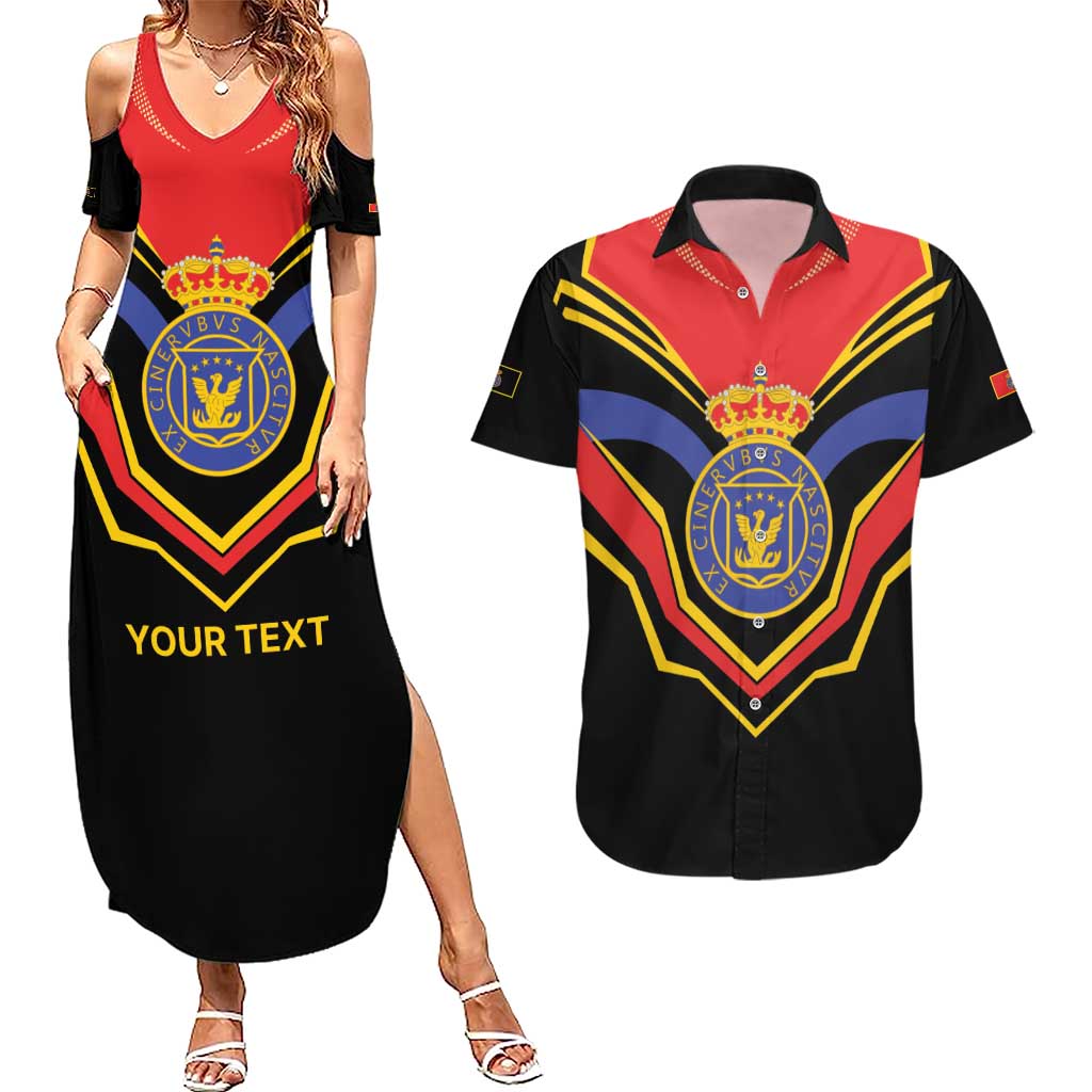 Haiti 1814-1820 Personalized Couples Matching Summer Maxi Dress and Hawaiian Shirt Haitian Flag of the Kingdom