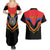 Haiti 1814-1820 Personalized Couples Matching Summer Maxi Dress and Hawaiian Shirt Haitian Flag of the Kingdom
