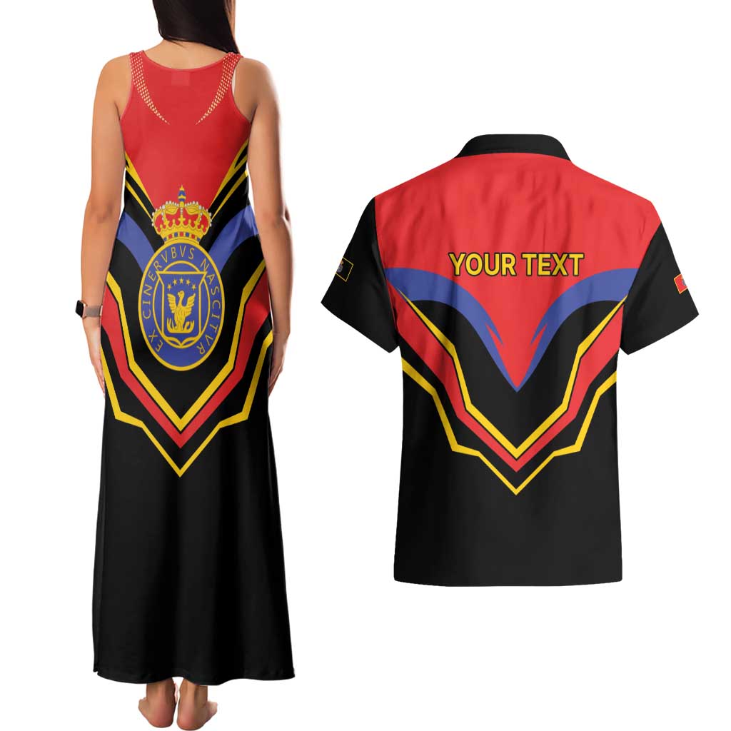 Haiti 1814-1820 Personalized Couples Matching Tank Maxi Dress and Hawaiian Shirt Haitian Flag of the Kingdom