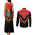 Haiti 1814-1820 Personalized Couples Matching Tank Maxi Dress and Long Sleeve Button Shirt Haitian Flag of the Kingdom