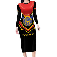 Haiti 1814-1820 Personalized Family Matching Long Sleeve Bodycon Dress and Hawaiian Shirt Haitian Flag of the Kingdom