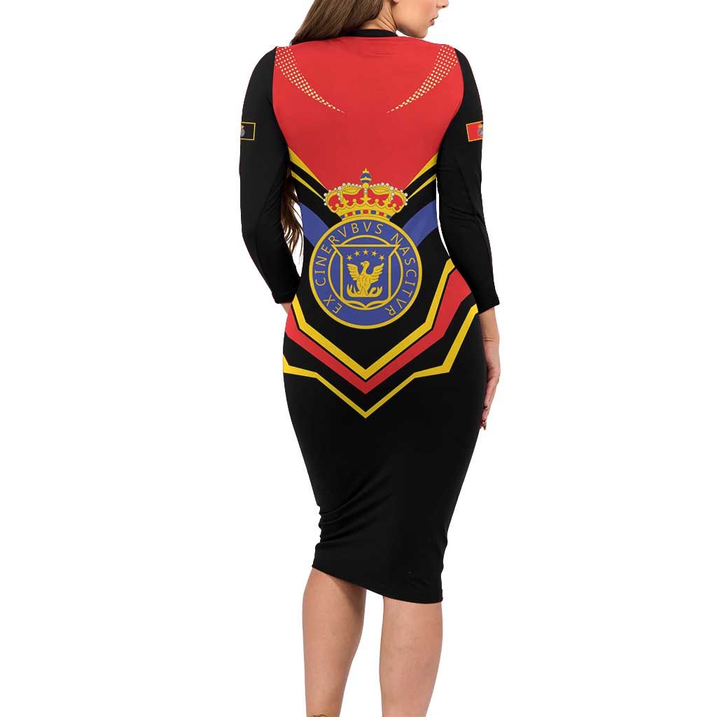 Haiti 1814-1820 Personalized Family Matching Long Sleeve Bodycon Dress and Hawaiian Shirt Haitian Flag of the Kingdom