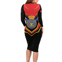 Haiti 1814-1820 Personalized Family Matching Long Sleeve Bodycon Dress and Hawaiian Shirt Haitian Flag of the Kingdom