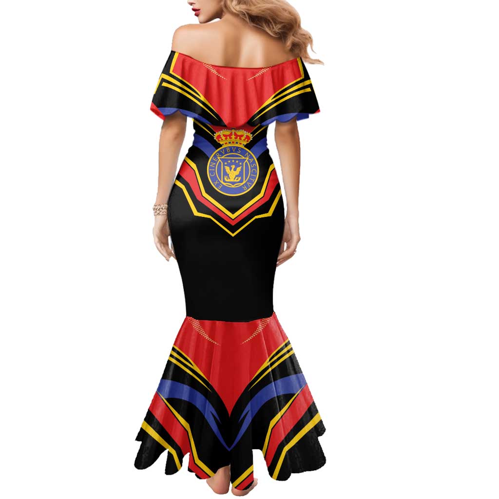 Haiti 1814-1820 Personalized Family Matching Mermaid Dress and Hawaiian Shirt Haitian Flag of the Kingdom