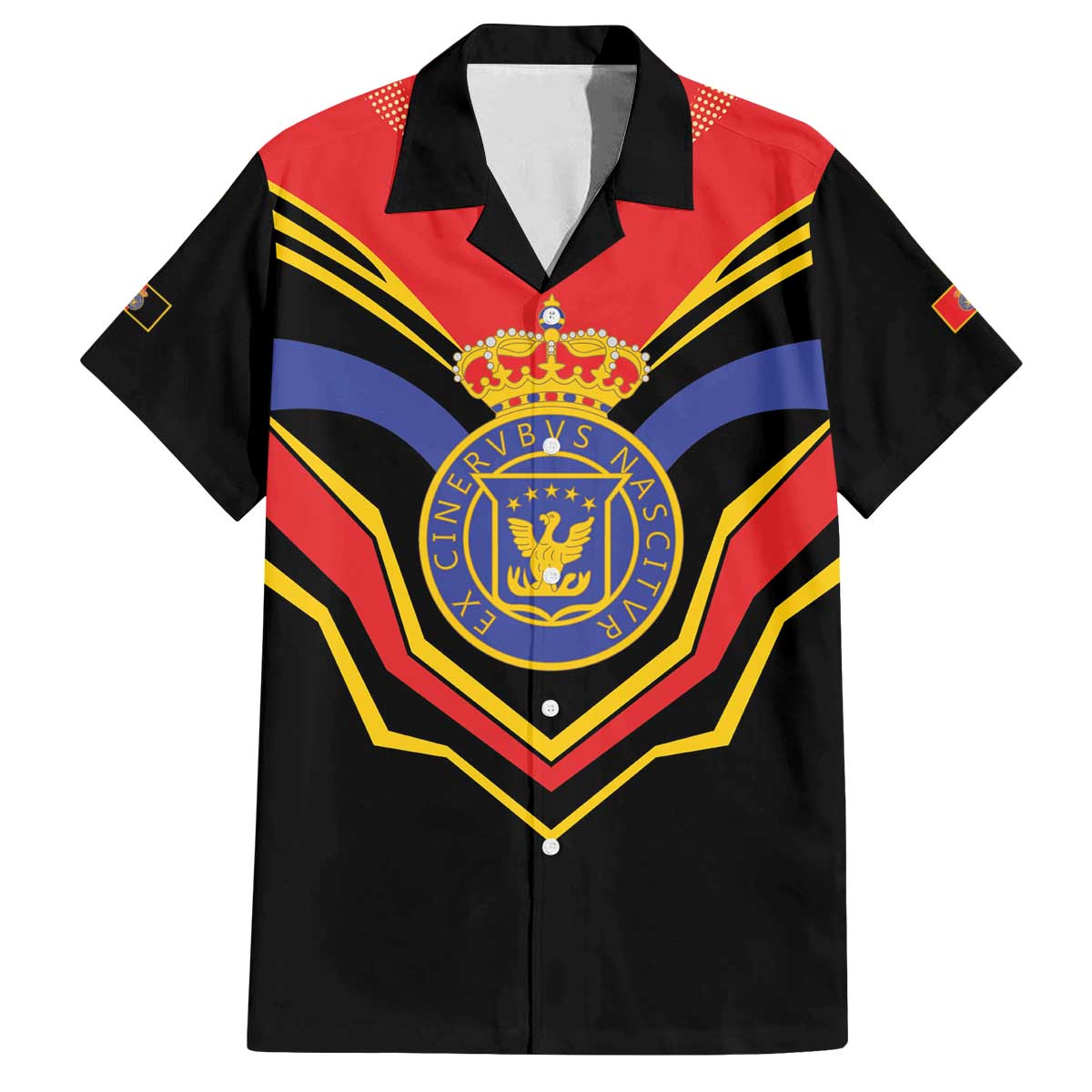 Haiti 1814-1820 Personalized Family Matching Off The Shoulder Long Sleeve Dress and Hawaiian Shirt Haitian Flag of the Kingdom