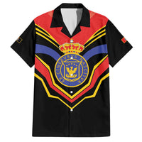 Haiti 1814-1820 Personalized Family Matching Off The Shoulder Long Sleeve Dress and Hawaiian Shirt Haitian Flag of the Kingdom