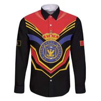 Haiti 1814-1820 Personalized Family Matching Off The Shoulder Long Sleeve Dress and Hawaiian Shirt Haitian Flag of the Kingdom