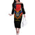 Haiti 1814-1820 Personalized Family Matching Off The Shoulder Long Sleeve Dress and Hawaiian Shirt Haitian Flag of the Kingdom