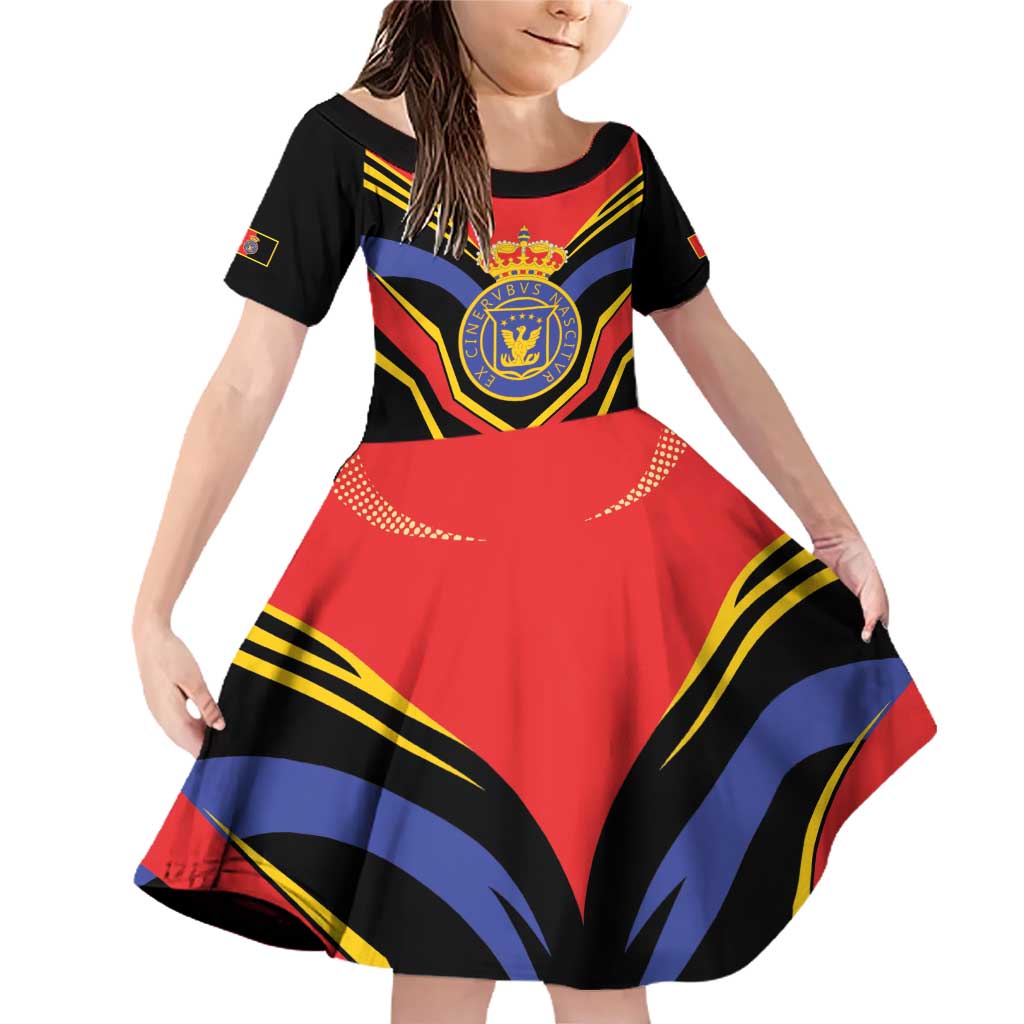 Haiti 1814-1820 Personalized Family Matching Off Shoulder Short Dress and Hawaiian Shirt Haitian Flag of the Kingdom