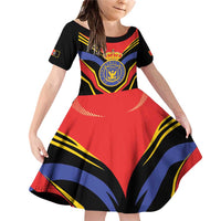 Haiti 1814-1820 Personalized Family Matching Off Shoulder Short Dress and Hawaiian Shirt Haitian Flag of the Kingdom