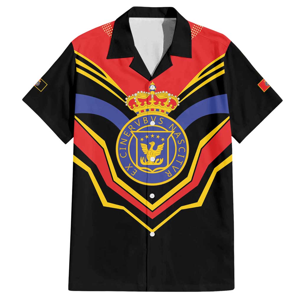 Haiti 1814-1820 Personalized Family Matching Off Shoulder Short Dress and Hawaiian Shirt Haitian Flag of the Kingdom