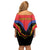 Haiti 1814-1820 Personalized Family Matching Off Shoulder Short Dress and Hawaiian Shirt Haitian Flag of the Kingdom