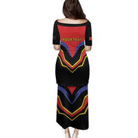 Haiti 1814-1820 Personalized Family Matching Puletasi and Hawaiian Shirt Haitian Flag of the Kingdom