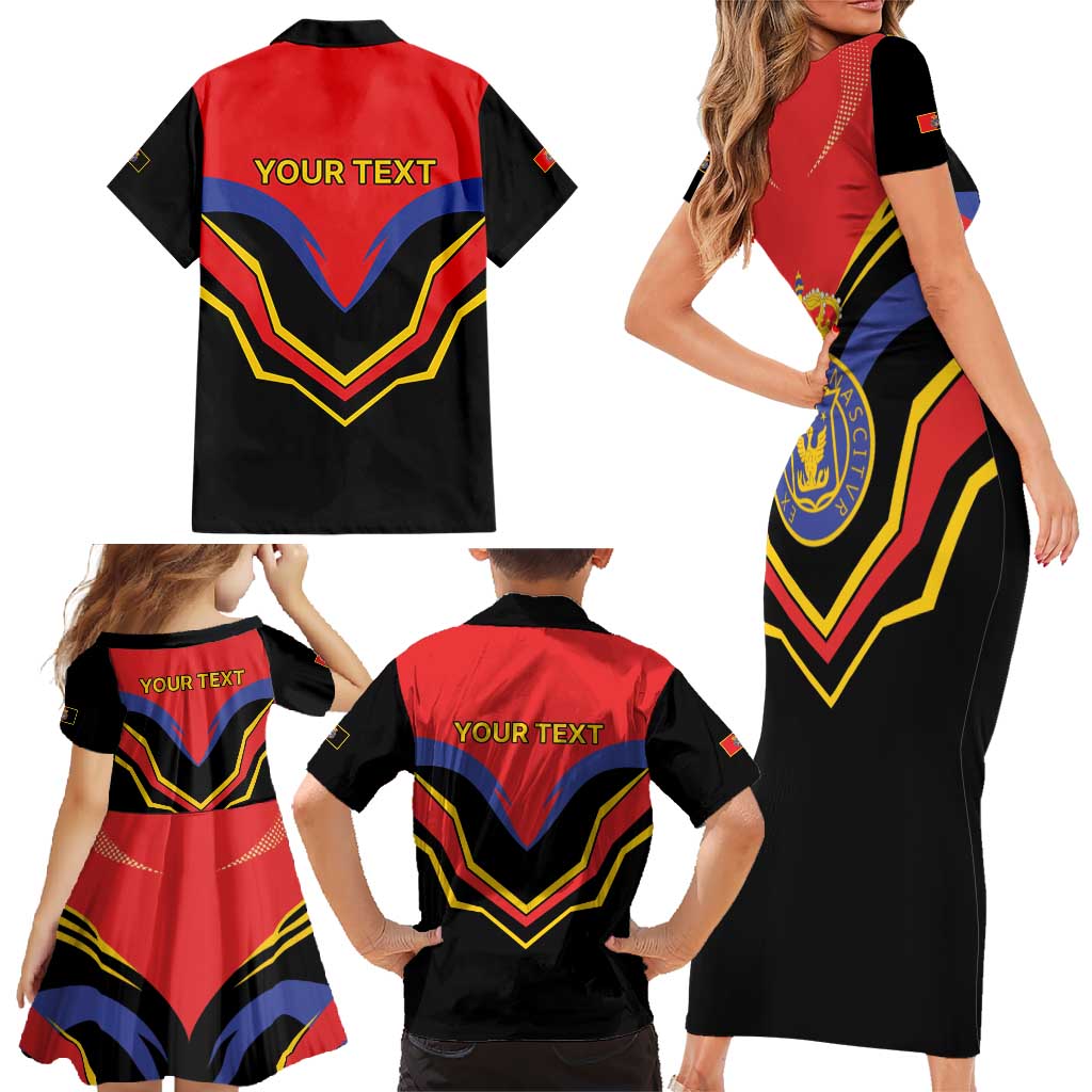 Haiti 1814-1820 Personalized Family Matching Short Sleeve Bodycon Dress and Hawaiian Shirt Haitian Flag of the Kingdom