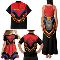 Haiti 1814-1820 Personalized Family Matching Tank Maxi Dress and Hawaiian Shirt Haitian Flag of the Kingdom