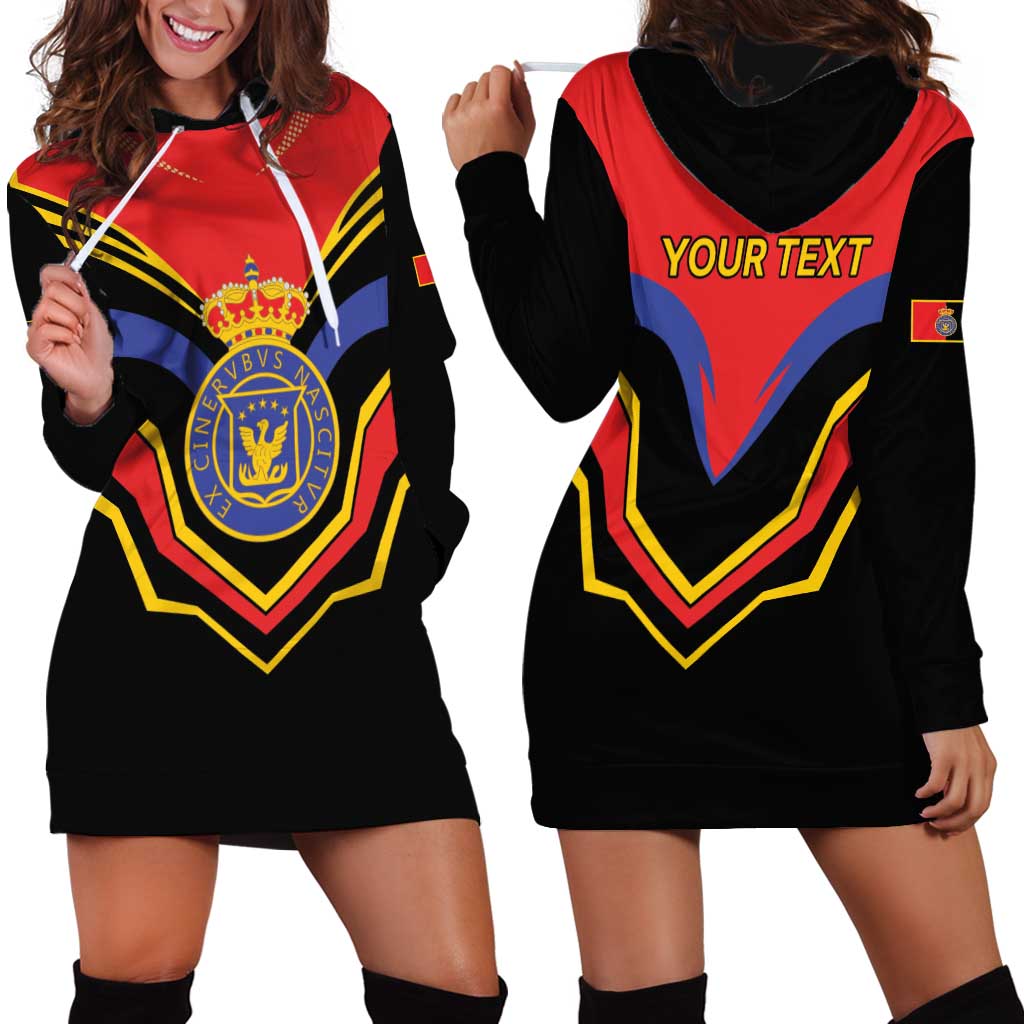 Haiti 1814-1820 Personalized Hoodie Dress Haitian Flag of the Kingdom