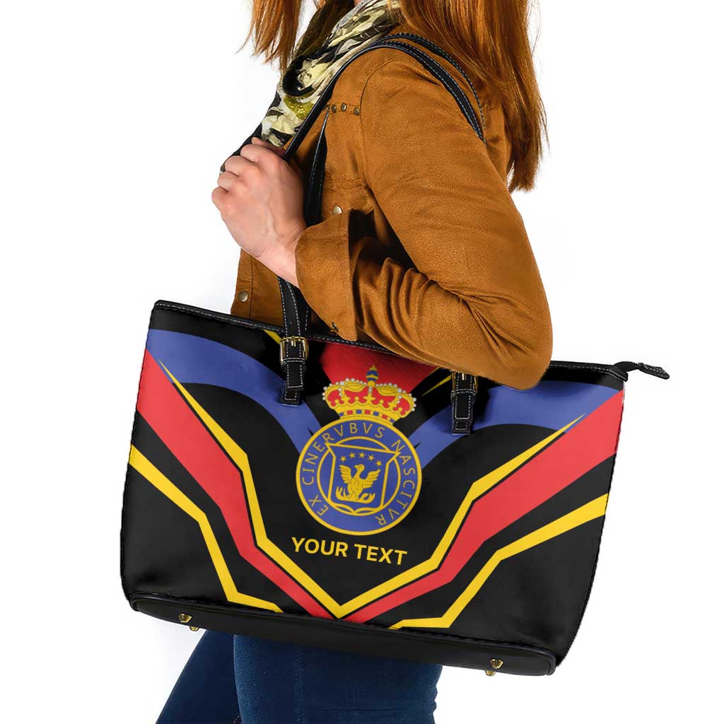 Haiti 1814-1820 Personalized Leather Tote Bag Haitian Flag of the Kingdom