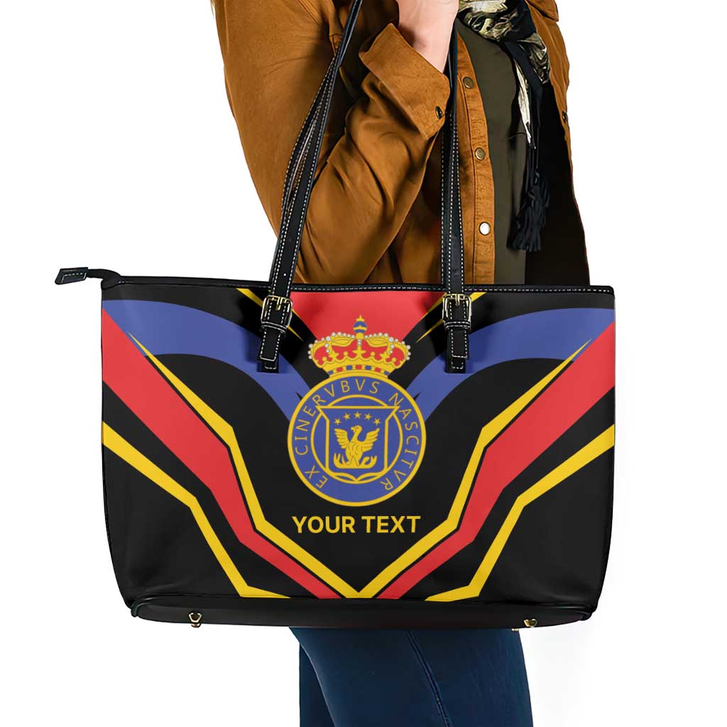 Haiti 1814-1820 Personalized Leather Tote Bag Haitian Flag of the Kingdom