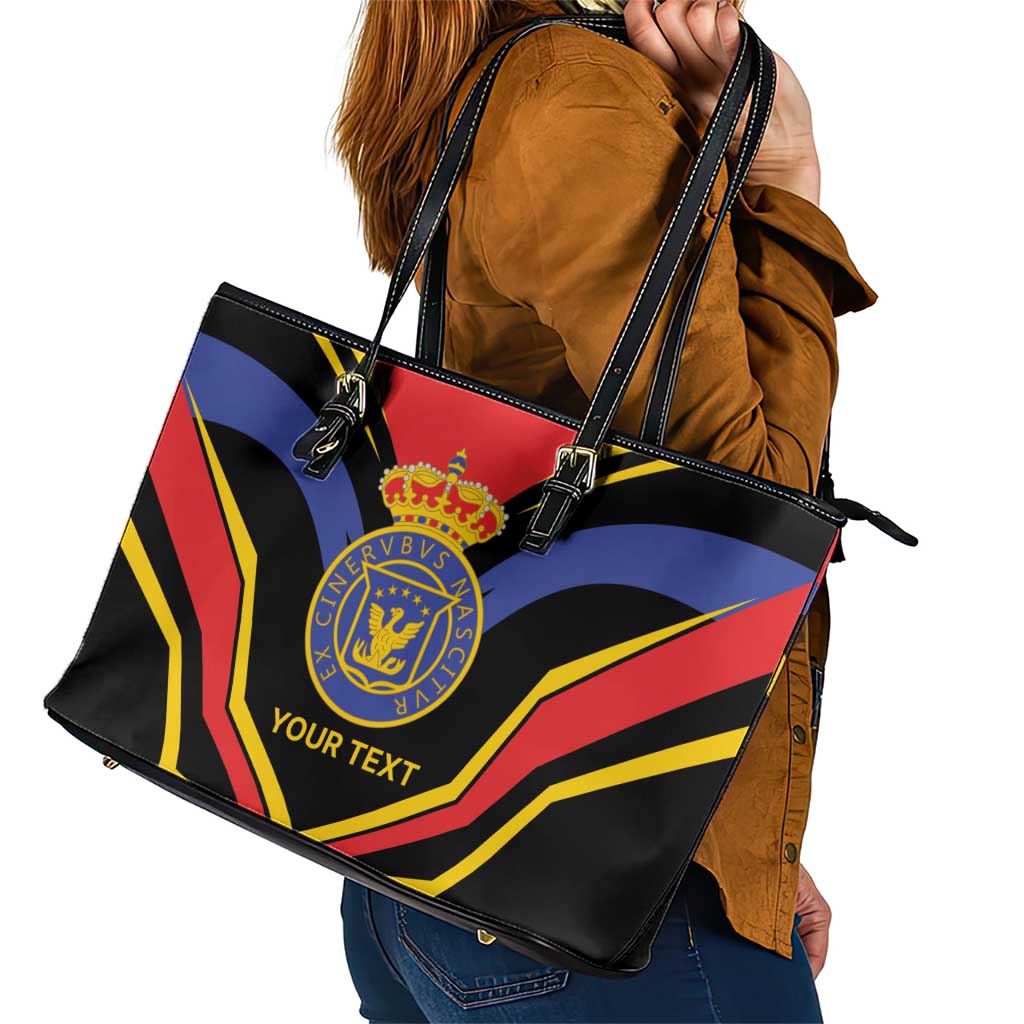 Haiti 1814-1820 Personalized Leather Tote Bag Haitian Flag of the Kingdom