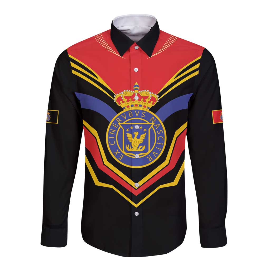 Haiti 1814-1820 Personalized Long Sleeve Button Shirt Haitian Flag of the Kingdom