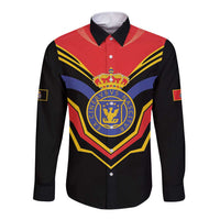 Haiti 1814-1820 Personalized Long Sleeve Button Shirt Haitian Flag of the Kingdom