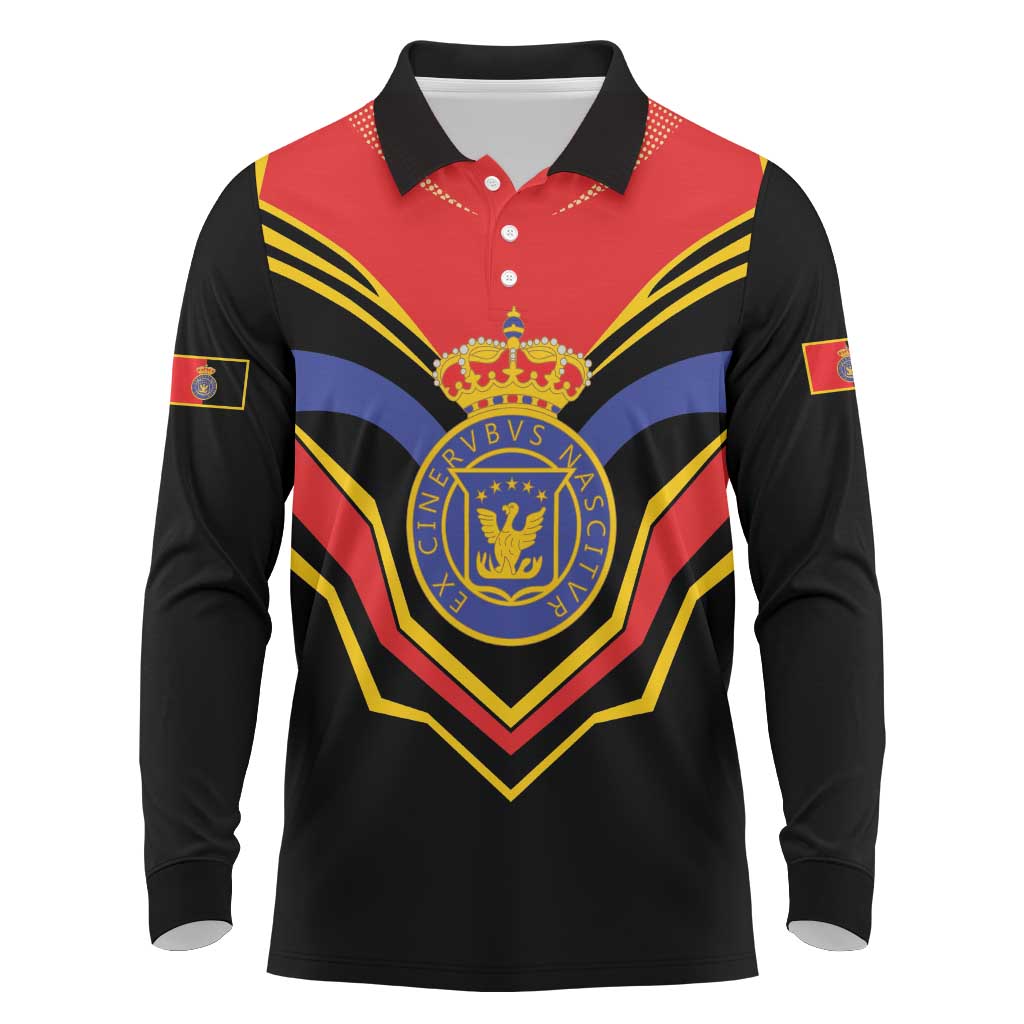 Haiti 1814-1820 Personalized Long Sleeve Polo Shirt Haitian Flag of the Kingdom