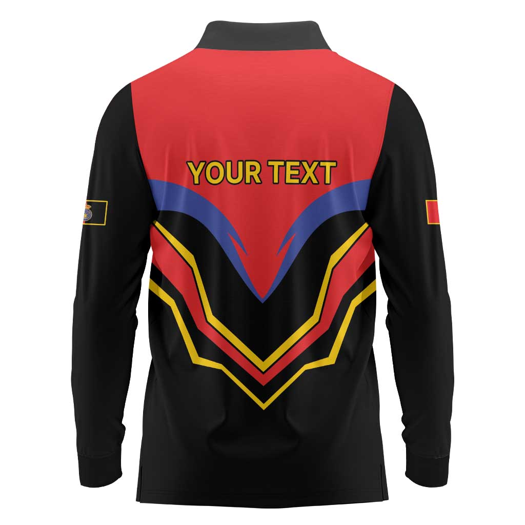 Haiti 1814-1820 Personalized Long Sleeve Polo Shirt Haitian Flag of the Kingdom