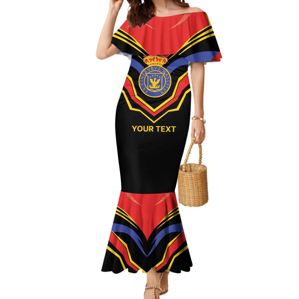 Haiti 1814-1820 Personalized Mermaid Dress Haitian Flag of the Kingdom