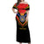 Haiti 1814-1820 Personalized Off Shoulder Maxi Dress Haitian Flag of the Kingdom