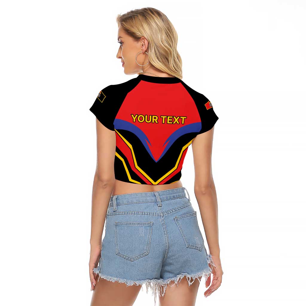 Haiti 1814-1820 Personalized Raglan Cropped T Shirt Haitian Flag of the Kingdom