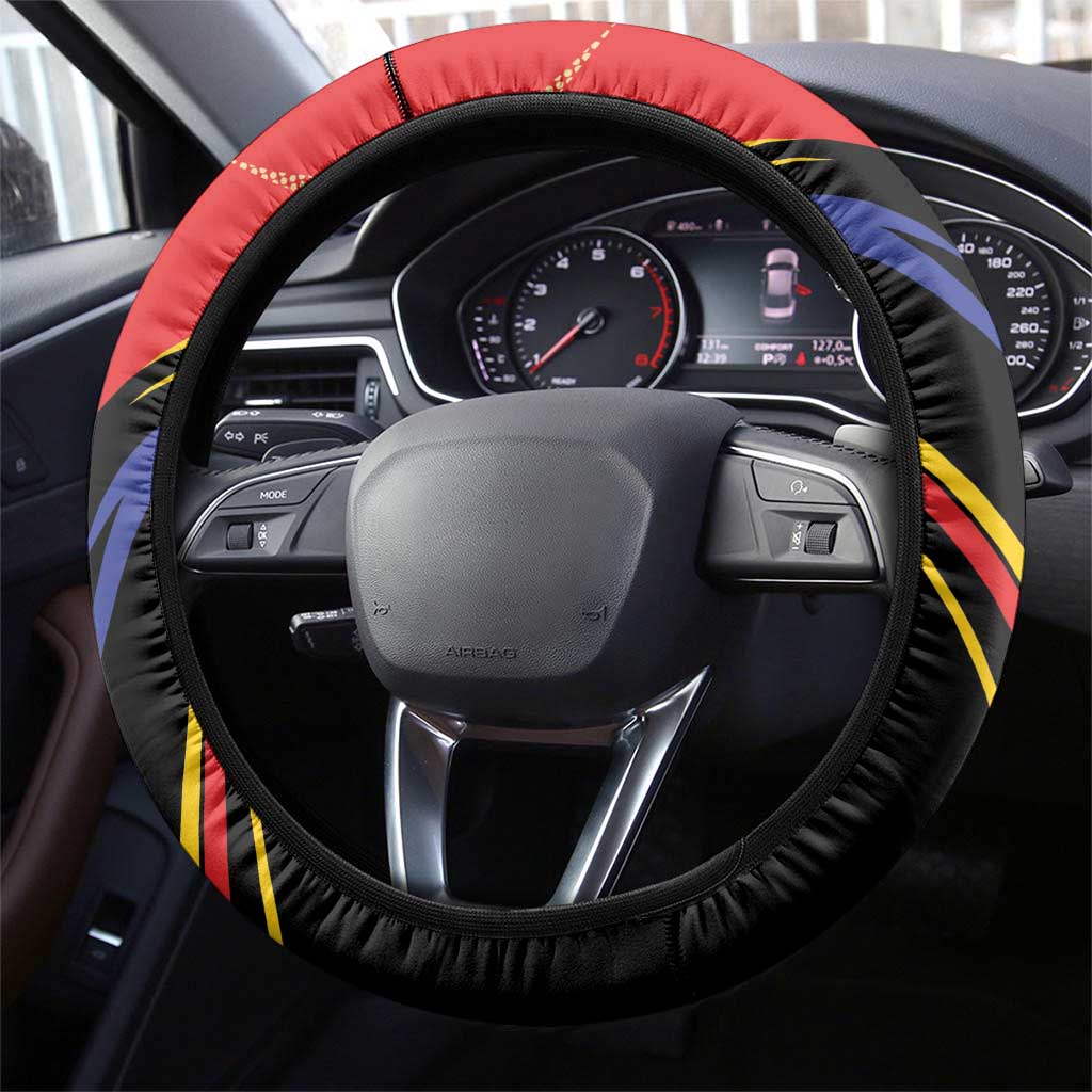 Haiti 1814-1820 Steering Wheel Cover Haitian Flag of the Kingdom